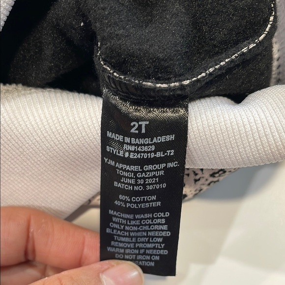 Salvage Kids Black and White Hoodie - Picture 3 of 4